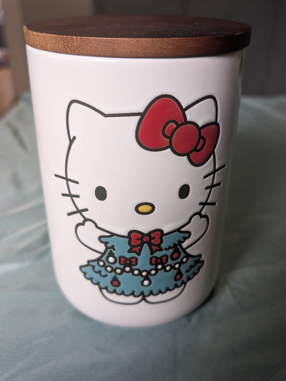 Hello Kitty Ceramic Canister Christmas *BING
